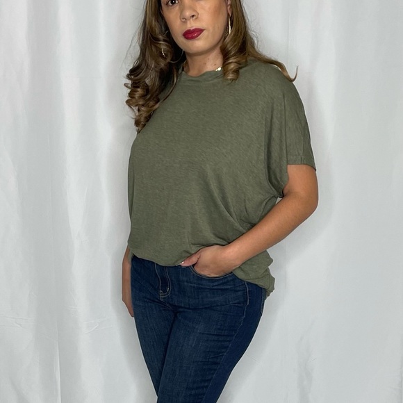 Drawstring Ruched Open Back Tunic Top - Picture 3 of 3